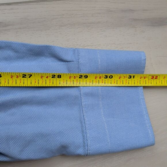 Suit Supply Shirt Mens 42 16.5 Blue Egyptian Cotton Long Sleeve Button Up - Picture 9 of 11